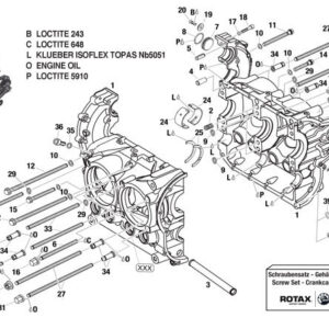 CRANKCASE (from crankcase S/N: 06.0010 up to 14.2384) For ROTAX 912ULS