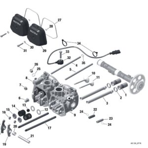 CAMSHAFT, VALVE TRAIN, CYLINDER HEAD, VALVE COVER For ROTAX 915IS