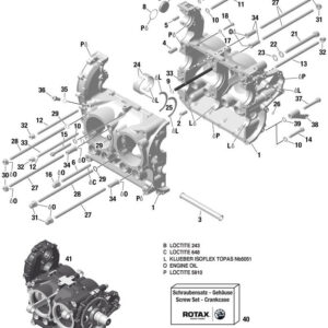 CRANKCASE (from crankase S/N: 14.0000) For ROTAX 912ULS