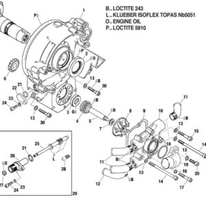WATER PUMP WITH DRIVE For ROTAX 912UL