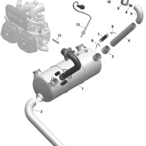 EXHAUST SYSTEM, EXHAUST TEMPERATURE SENSOR For ROTAX 912IS
