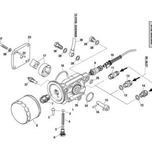 OIL PUMP ASSY., OIL FILTER, OIL TEMPERATURE SENSOR, OIL PRESSURE SENSOR For ROTAX 912UL