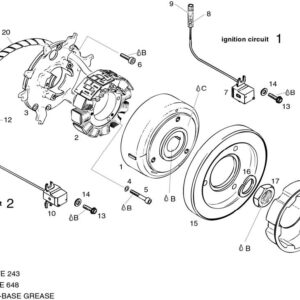 DUCATI MAGNETO-GENERATOR 12 V170W, STARTING PULLEY For ROTAX 582UL