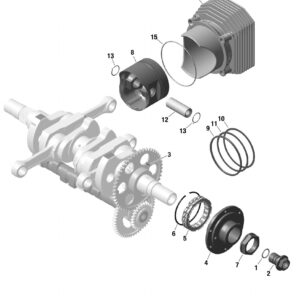 CRANKSHAFT, PISTON, CYLINDER, SPRAG CLUTCH For ROTAX 915IS