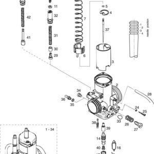 BING DOUBLE-FLOAT CARBURETOR 36 MM, MODEL 96 For ROTAX 582UL