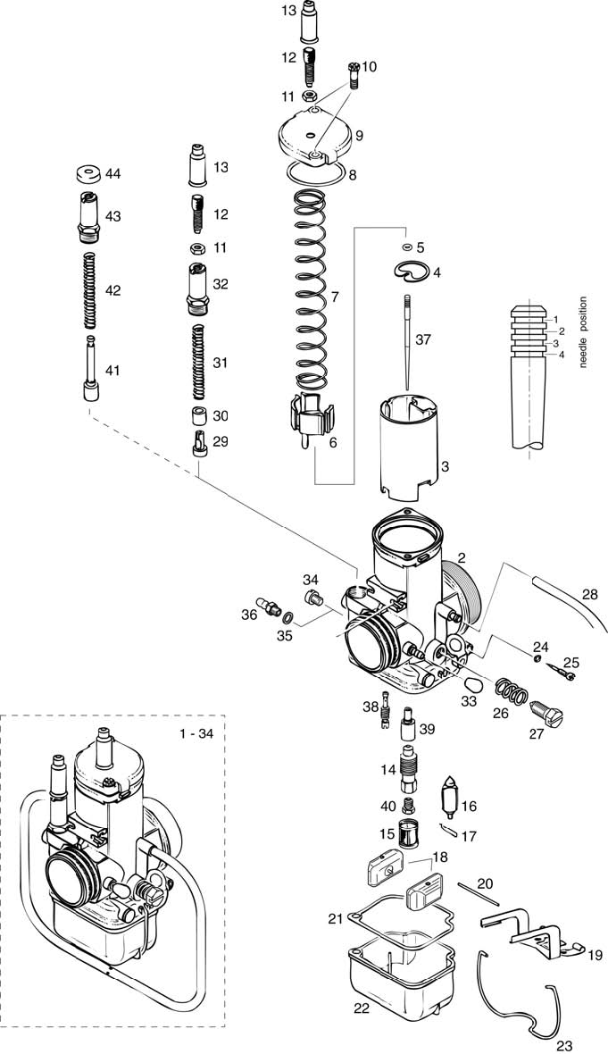 BING DOUBLE-FLOAT CARBURETOR 36 MM, MODEL 96 For ROTAX 582UL