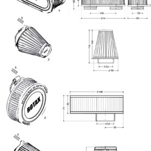 AIRFILTER (SINGLE/DOUBLE) For ROTAX 582UL