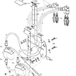 OIL TANK, IGNITION COILS, SUPPORT PLATE For ROTAX 582UL