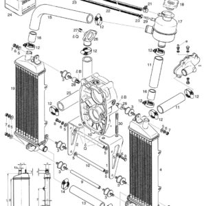 PIECE RADIATOR SET FOR INVERTED ENGINE INSTALLATION For ROTAX 582UL