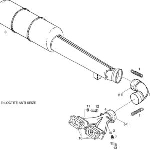 EXHAUST SYSTEM CONFIGURATION: STRAIGHT a Without hooks. b With hooks. c See SI-2ST-002. Parts For ROTAX 582UL