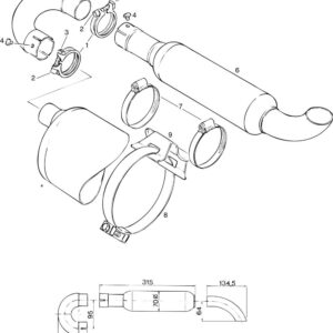 AFTER-MUFFLER ASSY, CLAMPED CONFIGURATION For ROTAX 582UL